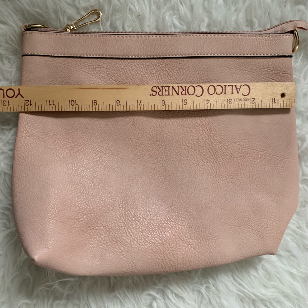 NEW vegan bucket bag nude blush w/ shoulder strap & optional crossbody strap + - Picture 14 of 15